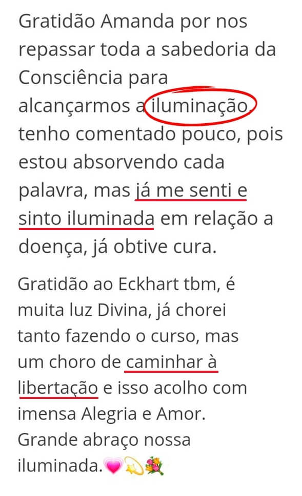 Depoimento de aluna do Clube do Agora